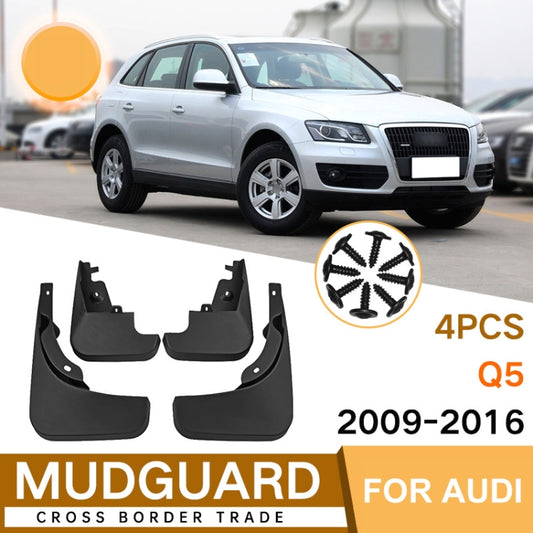 For Audi Q5 2009-2016 4pcs/Set Car Auto Soft Plastic Splash Flaps Fender Guard, Without Pedals by buy2fix