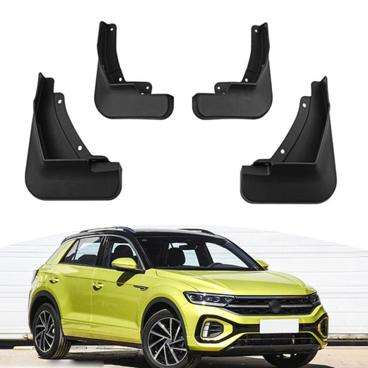 For Volkswagen T-ROC 2023 4pcs/Set Car Auto Soft Plastic Splash Flaps Fender Guard by buy2fix