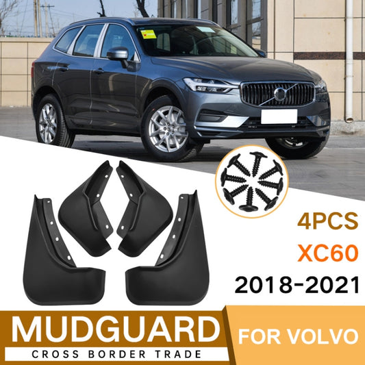 For Volvo XC60 2018-2023 4pcs/Set Car Auto Soft Plastic Splash Flaps Fender Guard by buy2fix