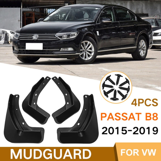 For Volkswagen Passat B8 2015-2019 4pcs/Set Car Auto Soft Plastic Splash Flaps Fender Guard by buy2fix