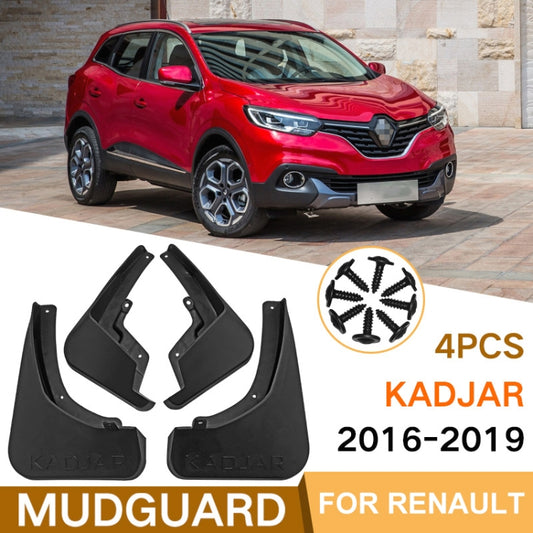 For Renault Kadjar 2016-2019 4pcs/Set Car Auto Soft Plastic Splash Flaps Fender Guard by buy2fix