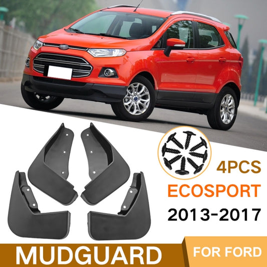 For Ford Ecosport 2013-2017 4pcs/Set Car Auto Soft Plastic Splash Flaps Fender Guard by buy2fix