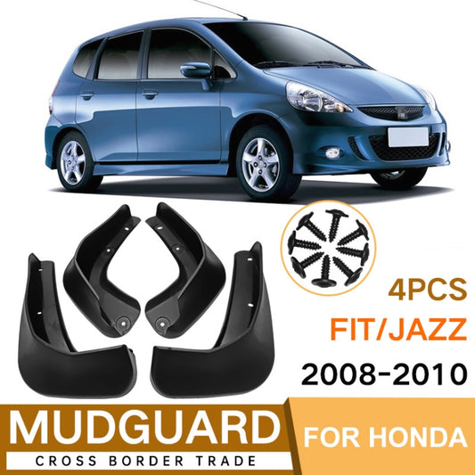 For Honda Fit / Jazz 2008-2010 4pcs/Set Car Auto Soft Plastic Splash Flaps Fender Guard by buy2fix