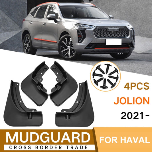 For Haval Jolion 2021 4pcs/Set Car Auto Soft Plastic Splash Flaps Fender Guard by buy2fix