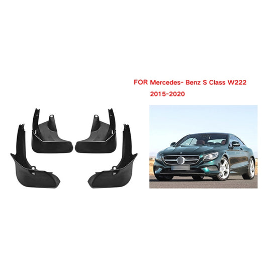 For Mercedes-Benz S-class 2014-2020 4pcs/Set Car Auto Soft Plastic Splash Flaps Fender Guard by buy2fix