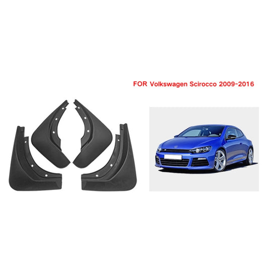 For Volkswagen Scirocco 2009-2016 4pcs/Set Car Auto Soft Plastic Splash Flaps Fender Guard by buy2fix