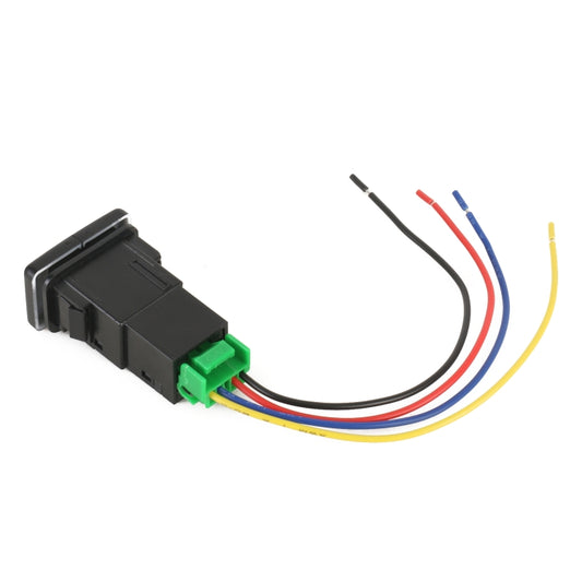TS-202 For Toyota Blue-green Light Car Small Dual Control Switch with Lock by buy2fix