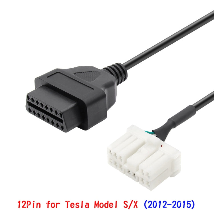 For Tesla Model X / S 2012-2015 OBDII to 12 Pin OBD Adapter Cable by buy2fix