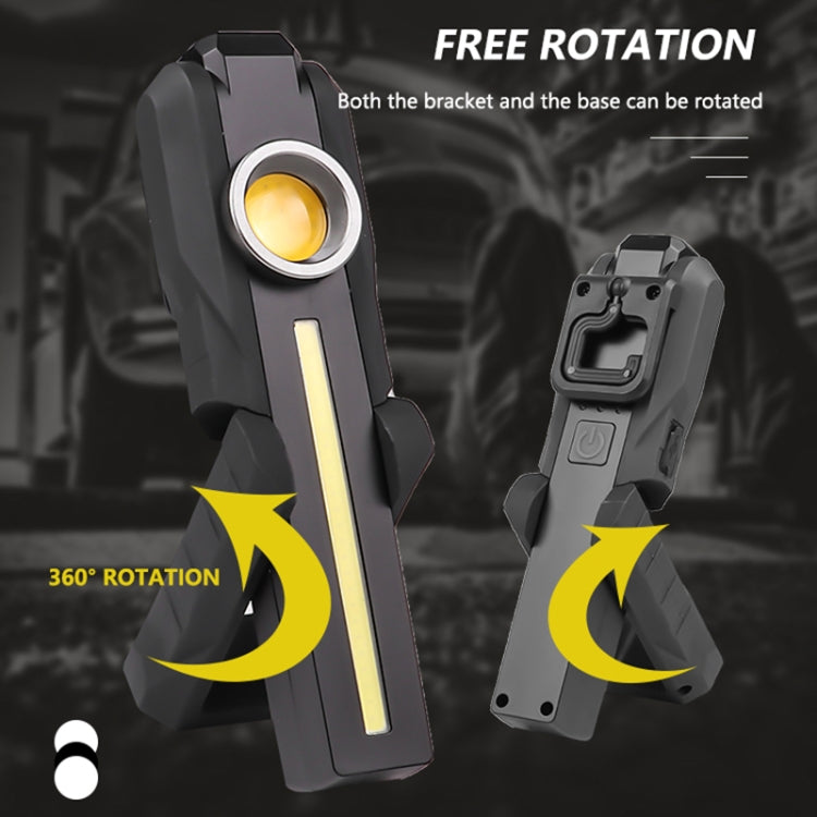 1902A Folding Magnet Car Inspection Light Work Maintenance Lamp Emergency COB LED USB Charging Lamp by buy2fix