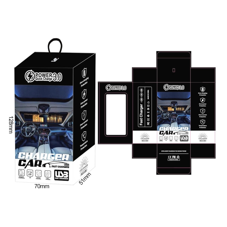 66W 4 in 1 Digital Display Fast Charging Car Charger with Voltmeter (Black) by buy2fix