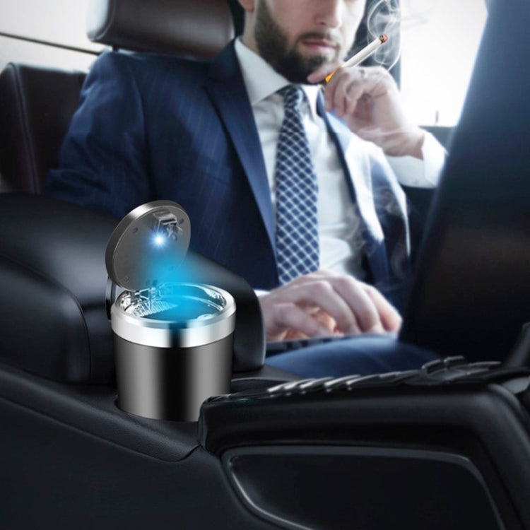 BY-1091 Car Press Style Metal Liner Ashtray with LED Light by buy2fix