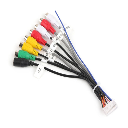 Palminfo Android Navigation 20-pin Audio Microphone Cable RCA Bass Amplifier Cable by buy2fix