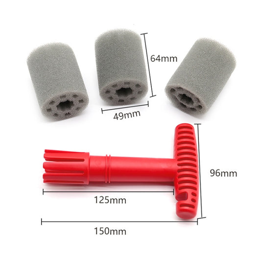 Car Embedded Replaceable Sponge Tire Screw Cleaning Brush by buy2fix