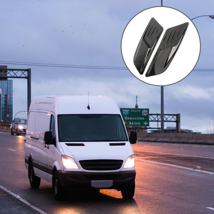 HD-713 1 Pair Car Hood Decorative Stickers Fender Air Vents Sticker(Carbon Fiber) by buy2fix