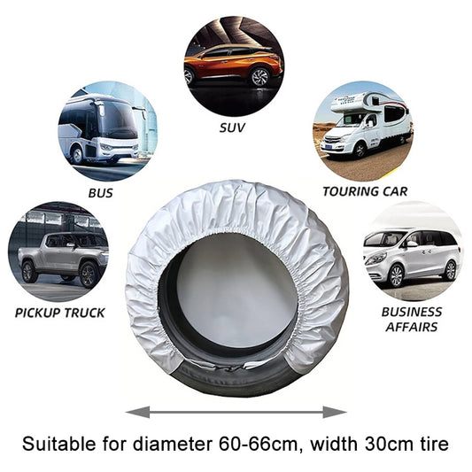 4pcs / Set Car Tire 420D Oxford Cloth Protective Cover, Diameter: 60-66cm, Width: 30cm by buy2fix