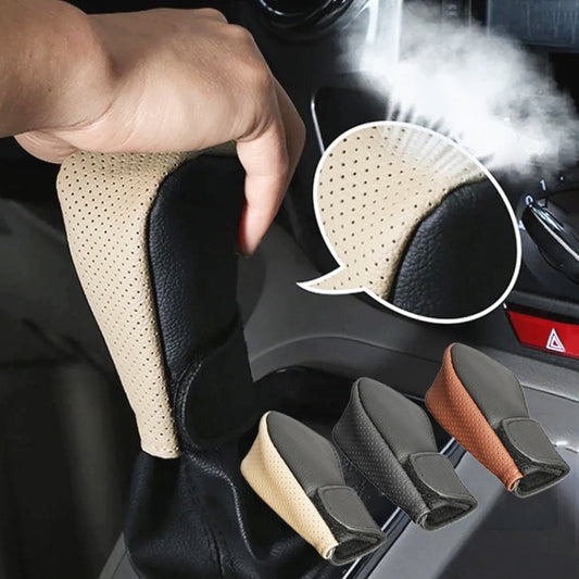 Universal Car PU Leather Gear Shift Knob Protective Cover (Beige) by buy2fix