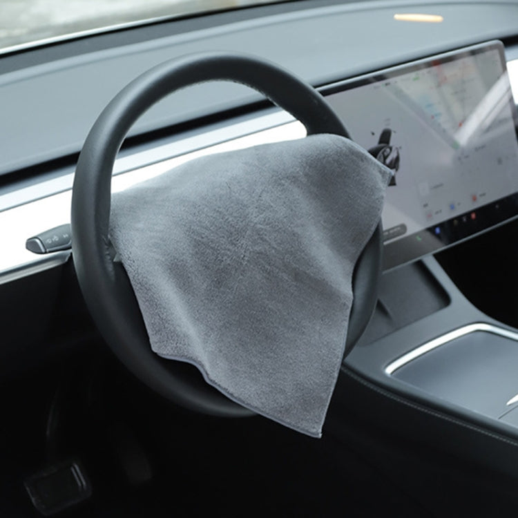 For Tesla General Car Microfiber Towel Cleaning Rag, Style: With LOGO, Size: 30 x 30cm by buy2fix