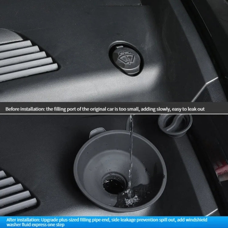 For Tesla Model 3 / Y Car Hood Wiper Water Protection Funnel Glass Water Filling Port Funnel by buy2fix