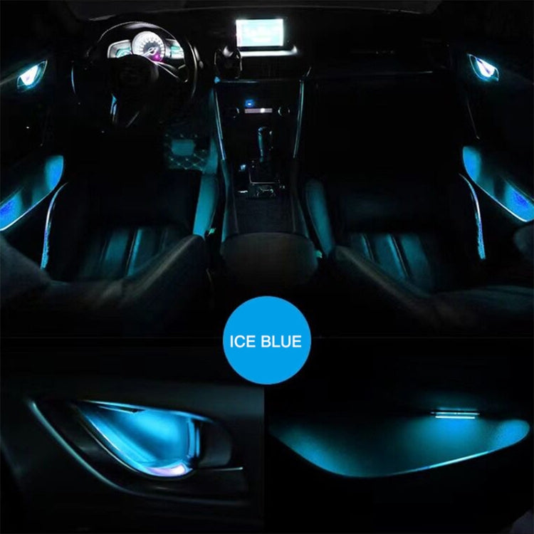 Car 4 in 1 LED Ambient Light Door Decorative Light (Blue Light) by buy2fix