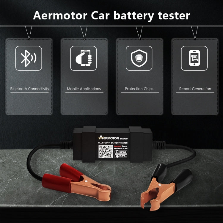 AERMOTOR BM300 Bluetooth 12V Car Battery Tester Battery Analyzer by buy2fix