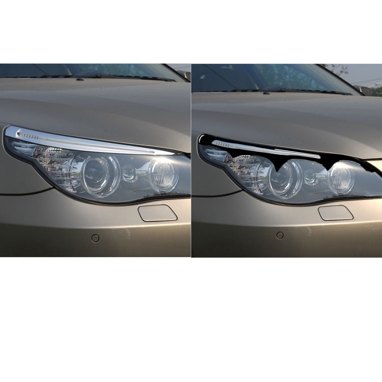 Pair Car Lamp Eyebrow Soft Decorative Sticker for BMW E60 5 Series 2004-2010 by buy2fix