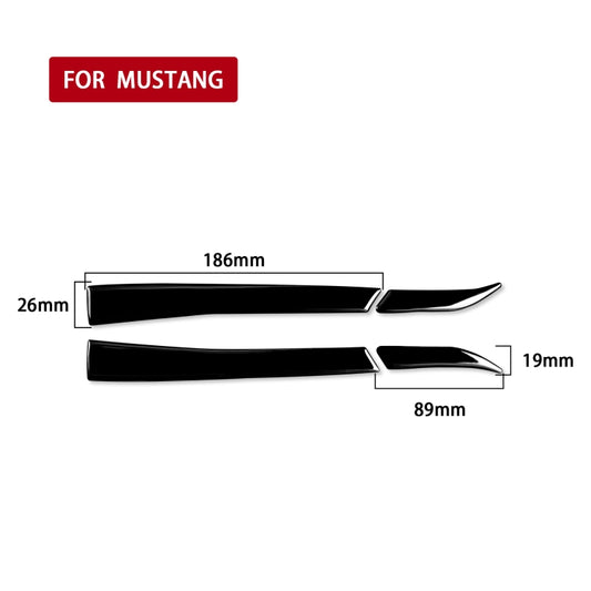 For Ford Mustang 2015-2020 Car Rearview Mirror Decorative Sticker, Left and Right Drive Universal (Black) by buy2fix