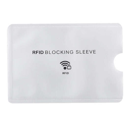 100pcs Aluminum Foil Anti Theft RFID Blocking Sleeve Card Protector, Size: 9.1*6.3cm by buy2fix