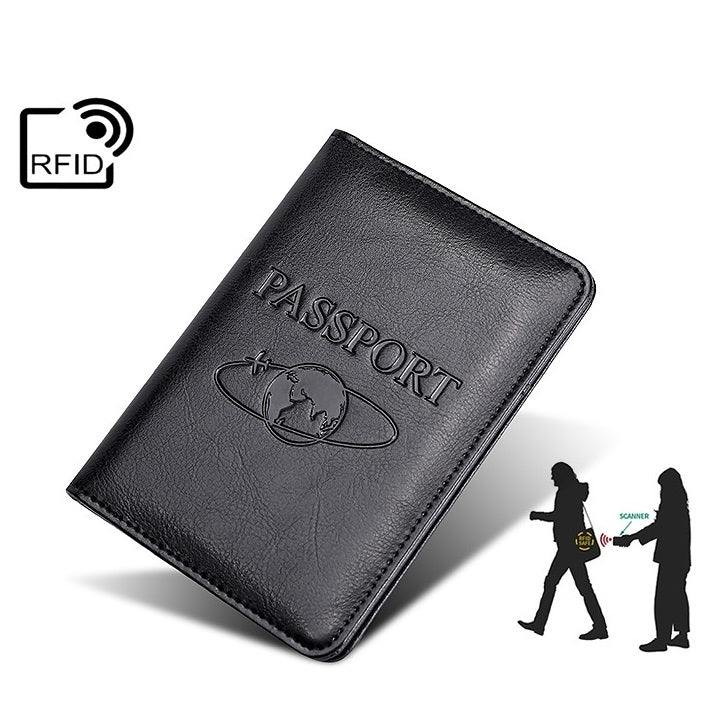 TP-8296 Multi-functional RFID Leather Travel Passport Holder(Coffee) by buy2fix