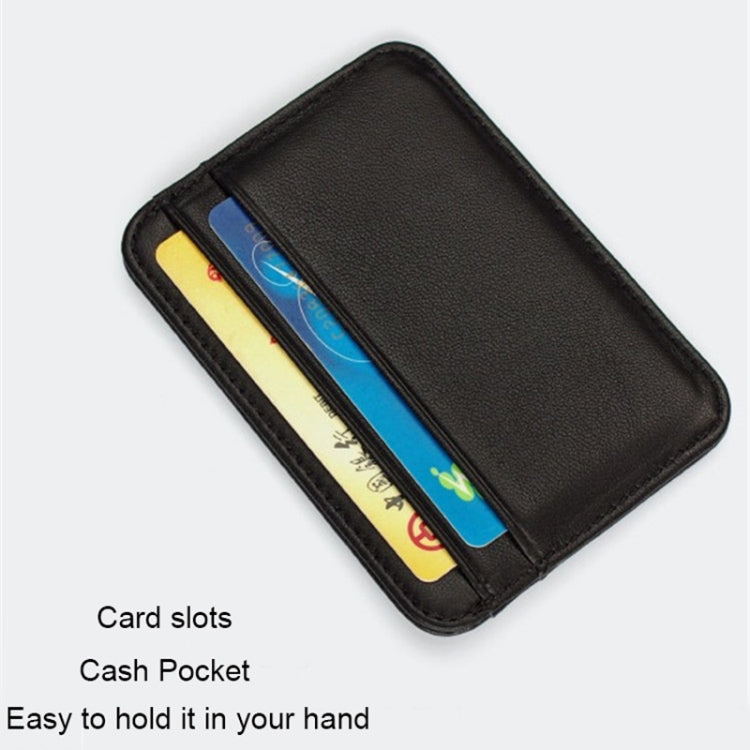 C1712H2 Sheepskin Ultra Thin Mini Convenient Card Case (Black) by buy2fix