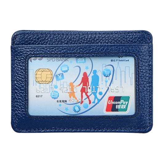 KB37 Antimagnetic RFID Litchi Texture Leather Card Holder Wallet Billfold for Men and Women (Blue) by buy2fix