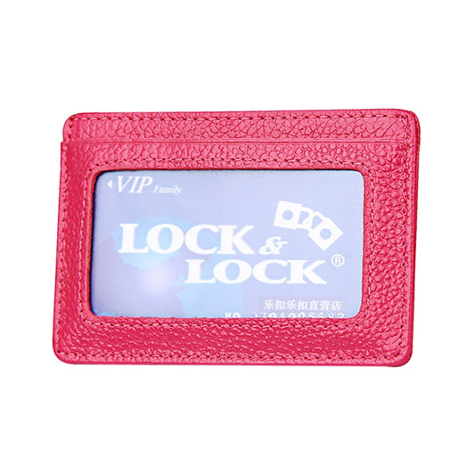 KB37 Antimagnetic RFID Litchi Texture Leather Card Holder Wallet Billfold for Men and Women (Rose Red) by buy2fix