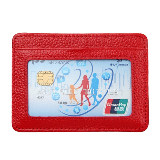 KB37 Antimagnetic RFID Litchi Texture Leather Card Holder Wallet Billfold for Men and Women (Red) by buy2fix