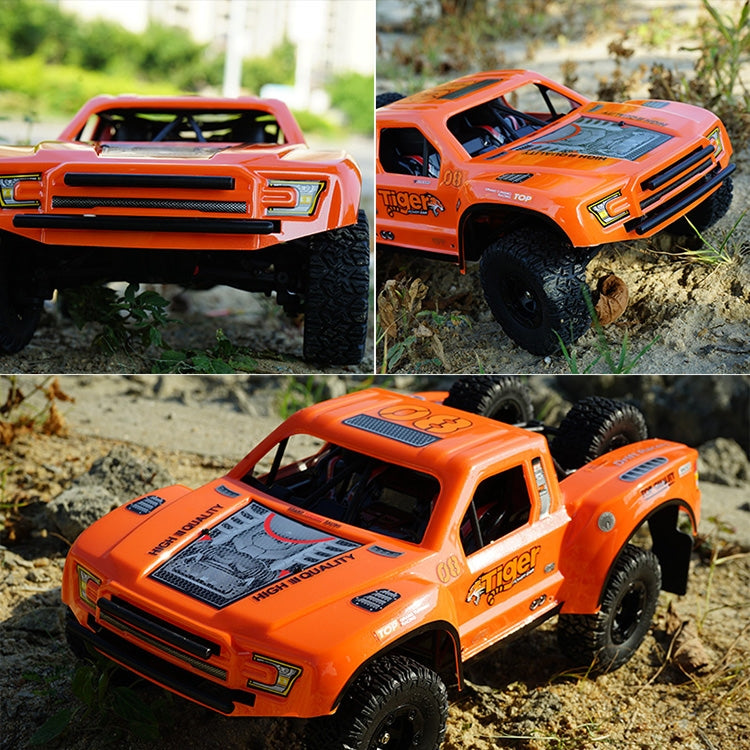 FY-08 Brushless Version 2.4G Remote Control Off-road Vehicle 1:12 Four-wheel Drive Short Truck High-speed Remote Control Car, EU Plug (Orange) by buy2fix