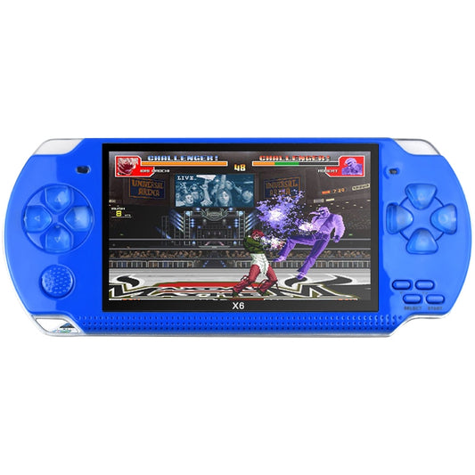 X6 4.3 inch Screen Retro Portable Game Console with 3MP Camera, Built-in 10000 Games, Supports E-book / Recording / Music Playing / Video Playing(Blue) by buy2fix