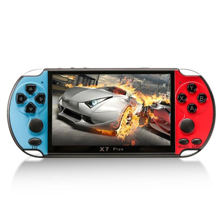 X7 Plus Retro Classic Games Handheld Game Console with 5.1 inch HD Screen & 8G Memory, Support MP4 / ebook(Blue + Red) - Pocket Console by buy2fix | Online Shopping UK | buy2fix