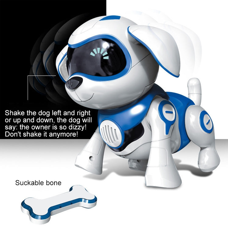 USB Charging Smart Touch Sensing Machine Dog Children Electric Toys, Supports Walking & Gnawing Bones & Lights & Music(Blue) by buy2fix