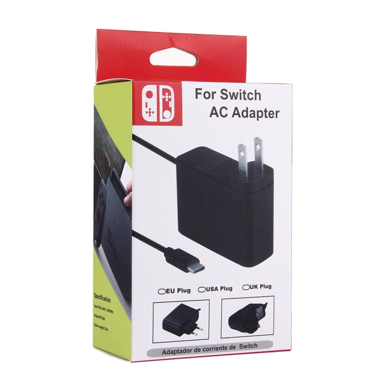 For Nintendo Switch NS Game Console Wall Adapter Charger Charger Adapter Charging Power, DC 5V, Cable Length: 1.5m, US Plug(Black) by buy2fix