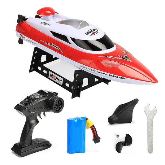 HongXunJie HJ806 2.4Ghz Water Cooling High Speed Racing Boats with Remote Controller, Auto Flip Function, 200m Control Distance(Red) by buy2fix