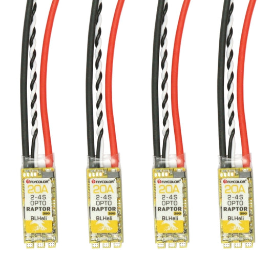 4 PCS Flycolor Raptor 390 20A 2-4S Electric Speed Controller by buy2fix