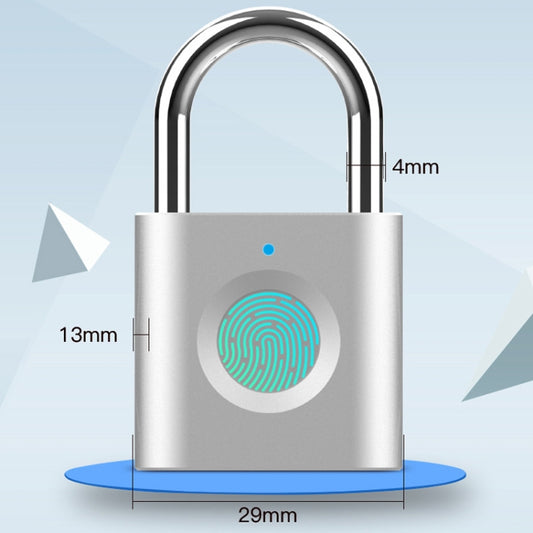 X007 Micro USB Charging Mini Metal Fingerprint Padlock Small Drawer Lock (Red) by buy2fix