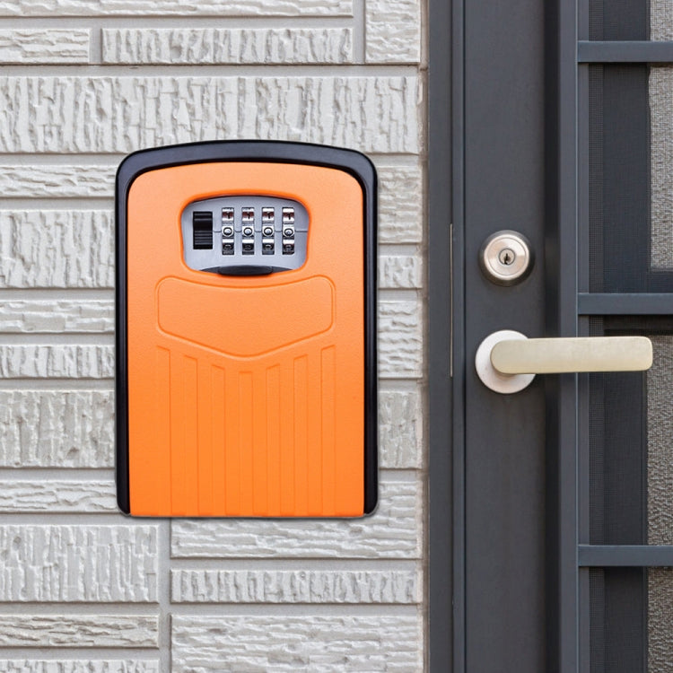 Large Password Lock Metal Storage Box Villa Security Box Wall Cabinet Safety Box(Orange) by buy2fix
