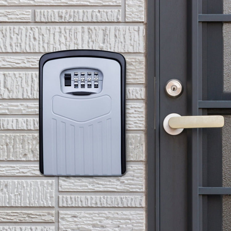 Large Password Lock Metal Storage Box Villa Security Box Wall Cabinet Safety Box(Grey) by buy2fix