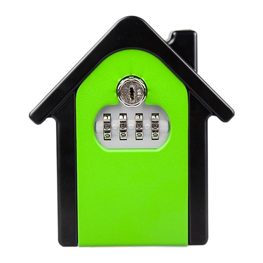 Hut Shape Password Lock Storage Box Security Box Wall Cabinet Safety Box, with 1 Key(Green) by buy2fix