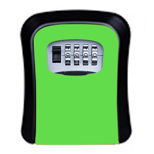 Password Lock Metal Storage Box Door Security Box Wall Cabinet Key Safety Box(Green) by buy2fix
