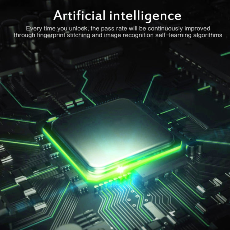 T21F Micro USB Charging Zinc Alloy Smart Single Open Fingerprint Drawer Lock File Cabinet Lock by buy2fix