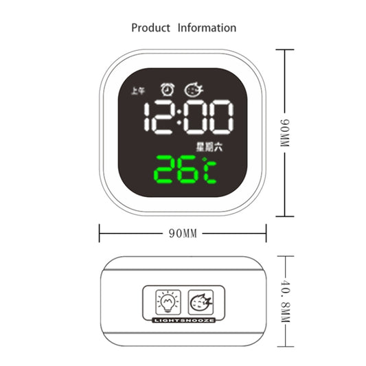 USB Home Smart Clock with Night Light & Memory Function & LED Display by buy2fix