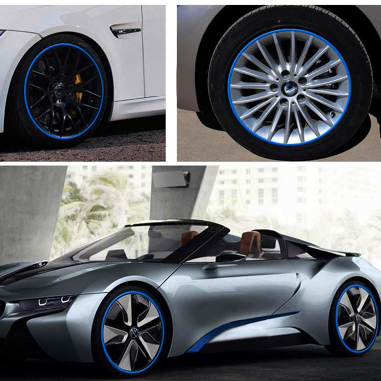 Color 17 inch Wheel Hub Reflective Sticker for Luxury Car(Blue) by buy2fix