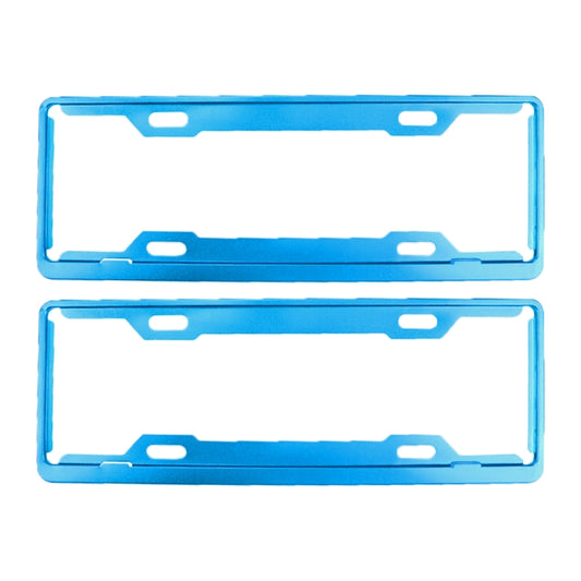 2 PCS Car License Plate Frames Car Styling License Plate Frame Aluminum Alloy Universal License Plate Holder Car Accessories(Blue) by buy2fix