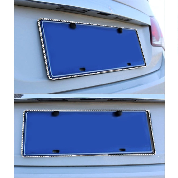 2 PCS Car License Plate Frames Car Styling License Plate Frame Aluminum Alloy Universal License Plate Holder Car Accessories(Silver) by buy2fix