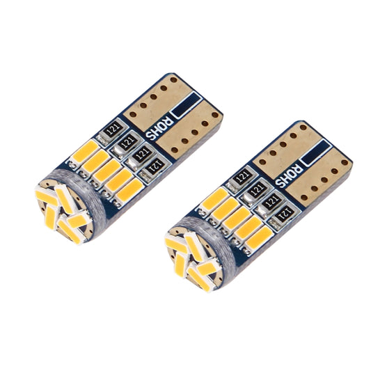 2 PCS DC 12V 2W 240LM 5500K T10-4014-15SMD Car Width Lamp Clearance Light Parking Lights(Amber Light) by buy2fix